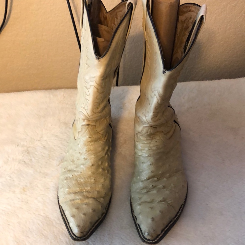 Botas Diligencia western ostrich boots. P1363